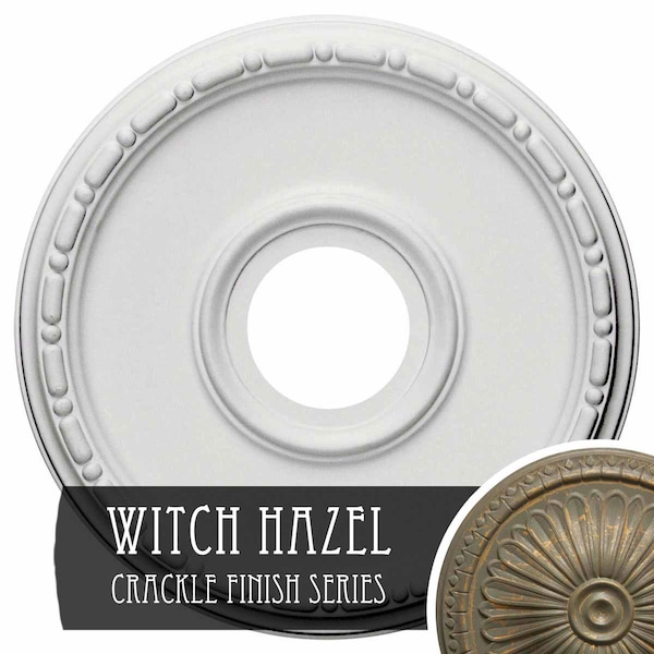 Ekena Millwork Medea Ceiling Medallion (Canopies up to 5 3/8"), 16 1/2"OD x 3 7/8"ID x 1 1/2"P, Witch Hazel Crackle CM16MEWHC - main